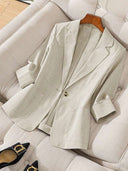 Chic Linen Blazer Jacket for Women