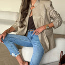 Chic Textured Blazer Jacket for Women
