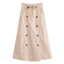 Chic Women's Short Sleeve Blouse with Adjustable Belt and Pocket