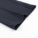 High-Waisted Fabric Trousers with Chic Stripe Design