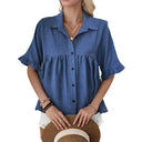 Chic Ruffled Short Sleeve Blouse for Women