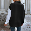 Stylish Women's Asymmetrical Blouse with Button Placket and Chest Pocket