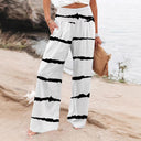 Fashion-Forward Summer Pants with Stylish Stripes & Side Pockets