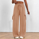 Women's Relaxed Fit Cargo Trousers with Elastic Waist
