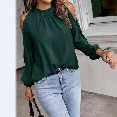 Trendy Women's Blouse with Unique Shoulder Design