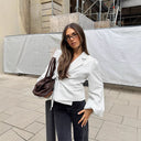 Chic Blouse with Statement Sleeves for Women