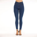 Women's High-Waisted Skinny Jeans with Stylish Contrast Stitching