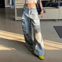 Chic Distressed Wide-Leg Jeans for Women
