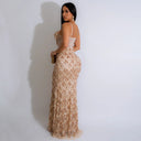 Crystal Embellished Evening Dress for Women