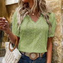 Eyelet Embroidered Women's Blouse for All Occasions