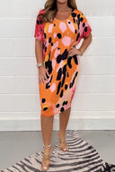 Women's Patterned Jersey Dress for Trendy Style