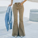 High-Waisted Stretch Flared Jeans for Women