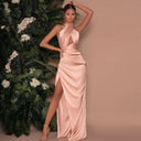 Chic Wrap Dress with Trendy Slit