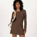 Square Neck Mini Dress for Women - Figure-Flattering Style