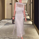Chic Evening Dress with Flared Hem
