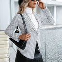 Classic Check Pattern Blazer for Women