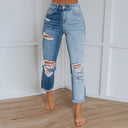 High-Waist Destroyed Denim for Women