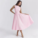 Chic A-Line Cocktail Dress with Flattering Waist Design