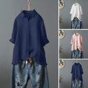 Chic Ruffle Detail Women’s Blouse with Relaxed Fit