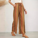 Stylish Women's Flared Pants with Striped Design