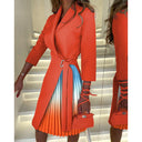 Chic Pleated Midi Dress for Women