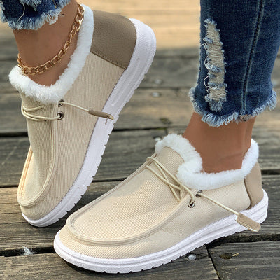 Chic Women's Slippers with Faux Fur Accent