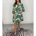 Floral Ruffle Women's Shirt Dress