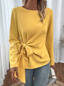 Chic Blouse with Side Knot Design