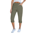Women's Cargo Pants with Elastic Waist and Utility Pockets