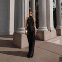 Chic Women's Evening Dress with Flowing Design and Stylish Cutout