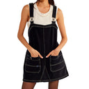 Women's Denim Overall Dress with Adjustable Straps & Stylish Pockets