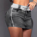 Chic Women's Denim Skirt with Drawstring Waist