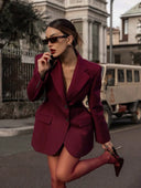 Chic Oversized Blazer with Convenient Pockets