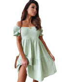 Off-Shoulder Ruffled Summer Dress for Women