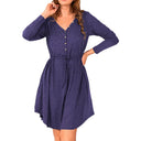 Chic Women's Button-Detail Wrap Dress