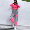 Reflective Women's Cargo Pants with Elastic Waist