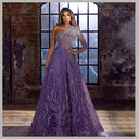 Chic Asymmetric Evening Dress with Decorative Accents