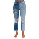 High-Waisted Distressed Women's Jeans – Vintage Chic
