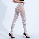 Floral Lace-Trimmed Women's Leggings