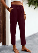Women's Chino Pants with Elastic Waistband