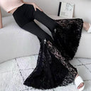 Ladies Flared Pants with Lace Details