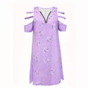 Heart Motif Dress with Side Cut-Outs for Women