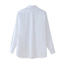 Floral Appliqué Women's Blouse - Chic Design