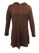 Textured Knit Hooded Dress for Women