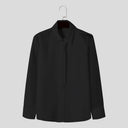 Chic Women's Long Sleeve Blouse with Mesh Accents