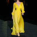 Stylish Women's Maxi Dress with Puff Sleeves