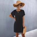 Stylish Women's Short Sleeve Ruffle Dress