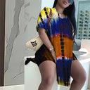 Trendy Tie-Dye Women's Summer Tunic Dress