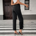 Chic Ruffle Hem Palazzo Pants with Side Pockets
