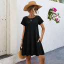 Chic Women's Dress with Pockets & Relaxed Fit